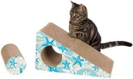 Actual product image Trixie 2-piece scratching ramp (21 cm, Turquoise)
