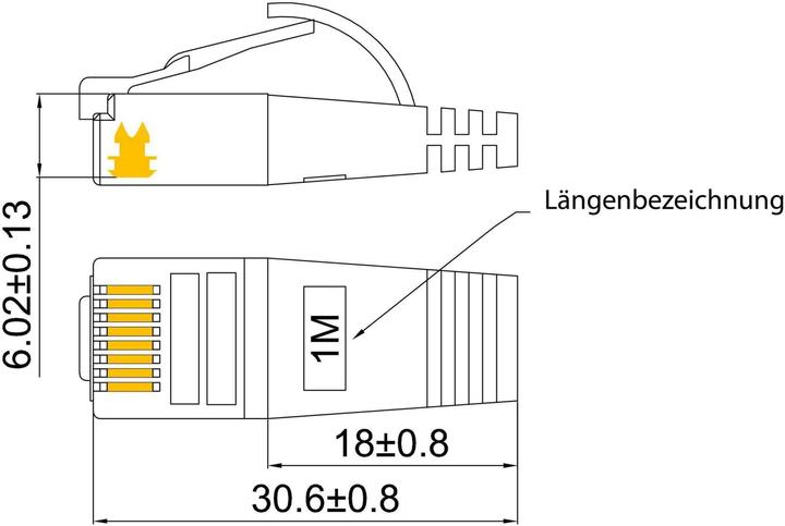 Productafbeelding Wirewin Slanke patchkabel: F/FTP, 7,5m, grijs (U/FTP, CAT6, 7.50 m)
