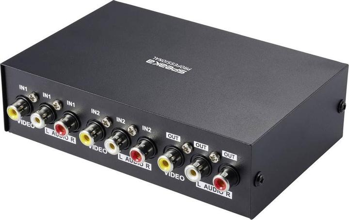Produktbild SpeaKa Professional SP-11175216 2 Port Composite-Switch mit Audio-Ports