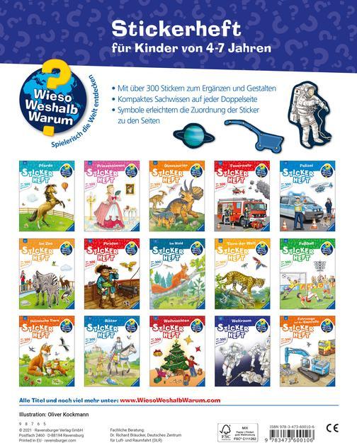 Actual product image Ravensburger Why? Why? Why? Sticker book: Space