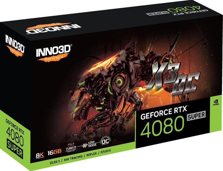 Actual product image Inno3D GeForce RTX 4080 Super X3 OC, 16384 MB GDDR6X (16 GB)
