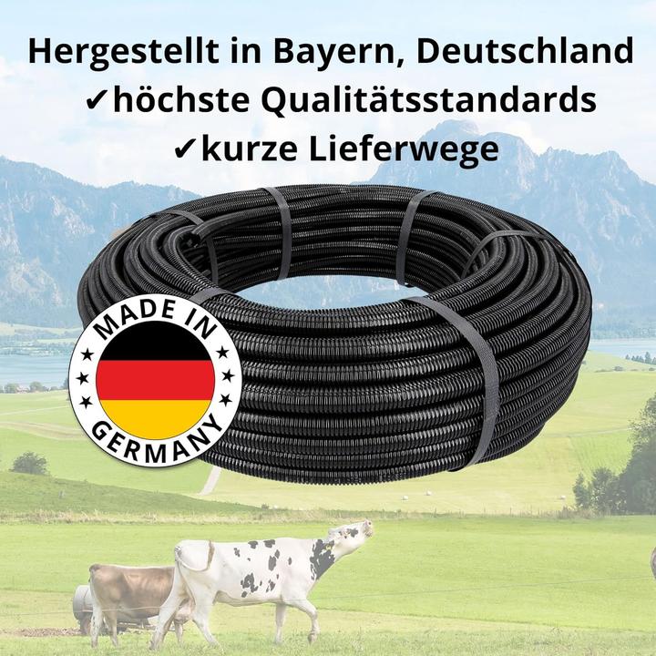 Produktbild Kalitec 50 Meter Wellrohr geschlitzt NW 12 I Wellschlauch offen I Marderschutzrohr I Leerrohr I Kabe (5000 cm)