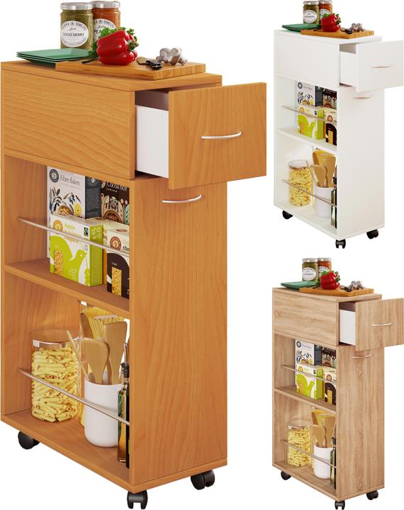 Immagine prodotto VCM Carrello da cucina in nicchia Tusal con cassetto