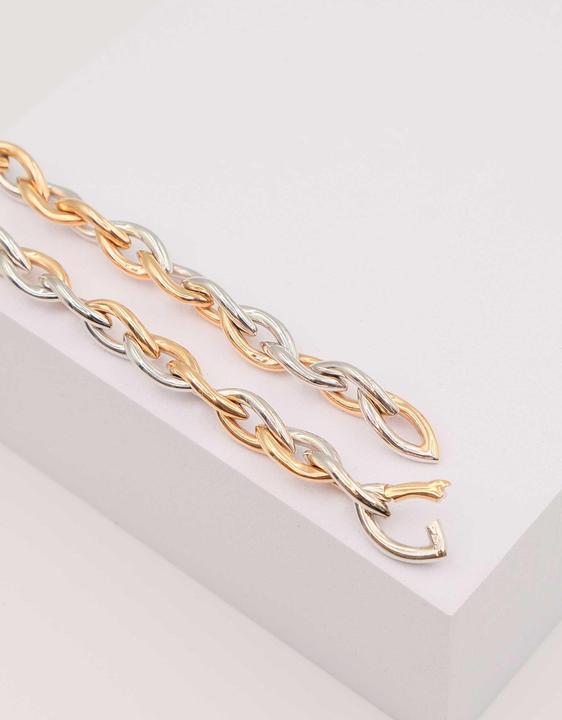Image du produit Muau Navette (20 cm, 750, Or rose, Or blanc 18 carats)