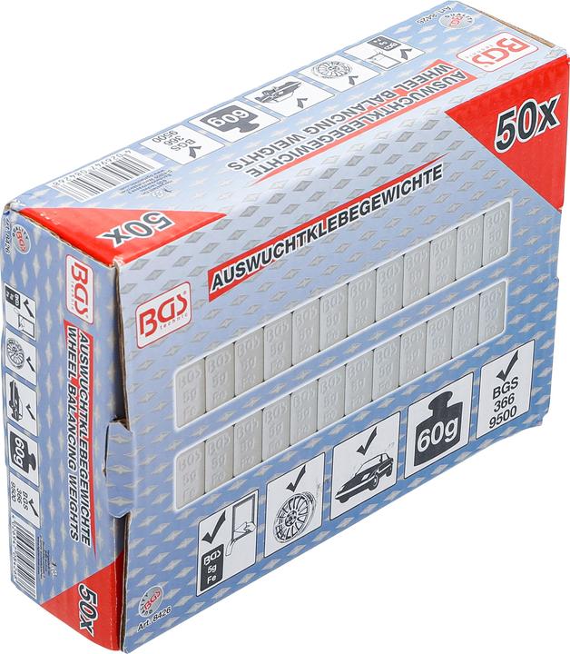 Immagine prodotto BGS Pesi per bilanciamento ruote | 12 x 5 g | 50 pezzi.