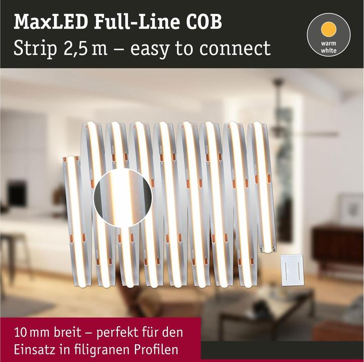 Produktbild Paulmann MaxLED 1000 Full-Line COB Stripe (Warmweiss, 250 cm, Indoor)
