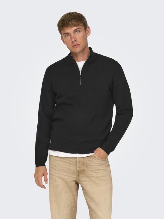 Actual product image Only & Sons Onscooper Reg 12 Half Zip High Neck Knit (XXL)