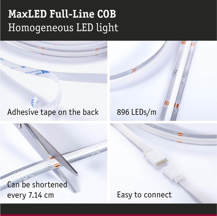 Actual product image Paulmann MaxLED 1000 Full-Line COB Stripe (RGBW, 250 cm, Indoor)