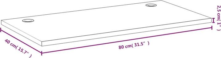 Produktbild VidaXL Dexter (80 x 40 x 2.5 cm)