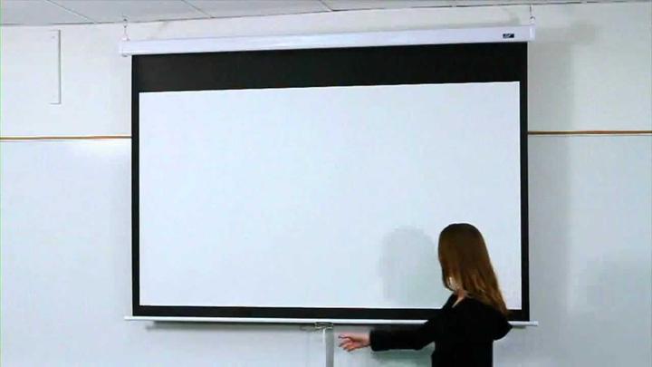 Actual product image Elite Screens manual (85", 1:1)