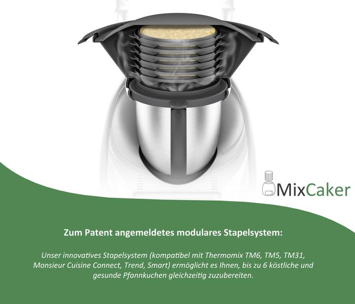 Produktbild Mixle MixCaker Pfannkuchen-Maker kompatibel mit Thermomix TM6, TM5, TM31, Monsieur Cuisine Connect, Trend
