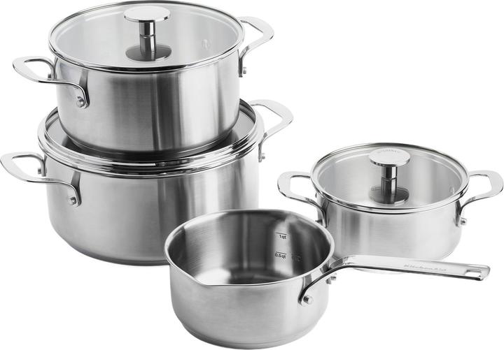 KitchenAid Roestvrijstalen afbraakset 4-delig (28 cm, Kookpotten en pannenset, Roestvrij staal)