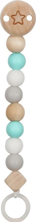 Actual product image Goki Pacifier chain star with silicone beads (1 x, up to 24 M.)