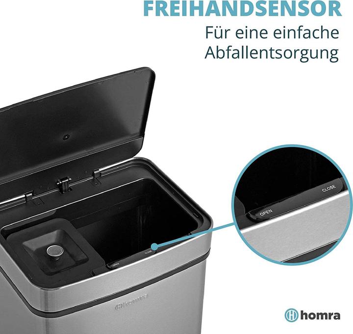 Produktbild Homra Nexo Mülleimer mit Sensor, Silber (72 l)
