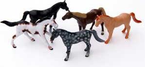 Actual product image Unique Plastic horses (10pcs)