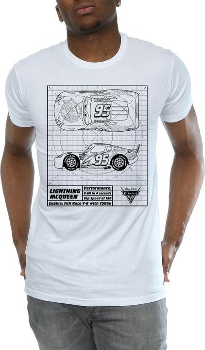 Immagine prodotto Cars Maglietta Saetta Mcqueen Planimetria Uomo (XL)