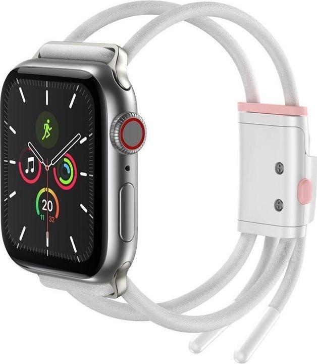 Produktbild Baseus Let's go Series iWatch Strap Lockable Rope for 3,4,5 series38 mm40 mm, WeissPink (Baumwollschnur, PC, Aluminiumlegierung)