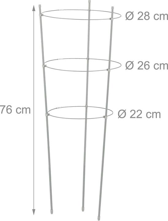 Image du produit Relaxdays 6x Rankhilfe (28 cm, 28 cm)