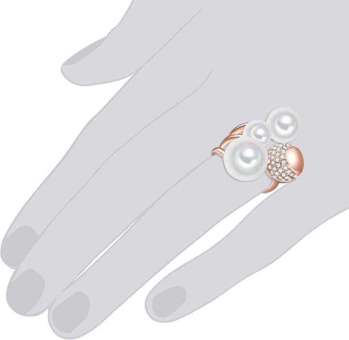 Produktbild Lulu & Jane Damen Messing Glas Muschelkernperle roségold - 29485 (54)