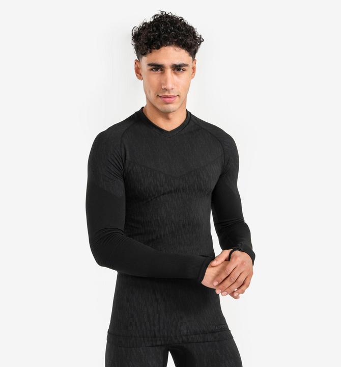 Immagine prodotto Kipsta Camicia funzionale a maniche lunghe da donna/uomo - Keepdry nero (S)