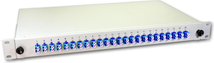 Wirewin LWL Spleissbox, 48 Fasern, 24x DLC Singlemode, 9/125µm OS2 G657.A1 Pigtail Spleissboxen (Spleissbox)