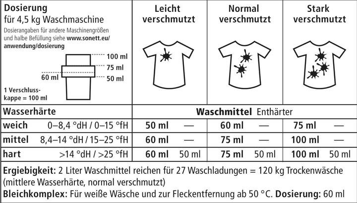 Image du produit Sonett Waschmittel flüssig 30°-95°C Lavendel (67 Cycles de lavage, Liquide)