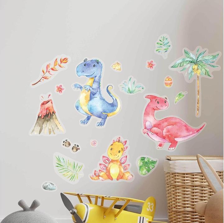Immagine prodotto Papierdrachen Tatuaggi da parete - Dinosauri - Set 5 (2 x 22 x 32 cm)