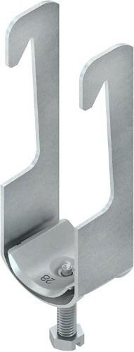 Actual product image Niedax NIE BW26AL Bracket clamp Win. iron 40x40x4-6mm f.1 cable D22-26mm Alu.
