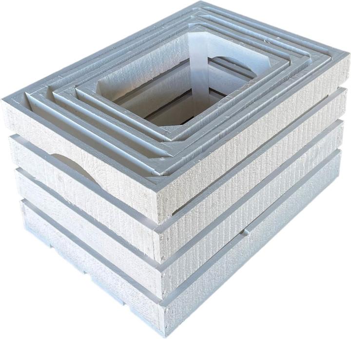 Produktbild Natura Punto Holzkisten weiss, 4er Set