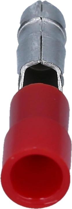 Produktbild Kalitec 100 Stück RSR4 Rundstecker Stift rot 0,5mm - 1,5mm² I teilisoliert I 4mm Durchmesser I 23mm
