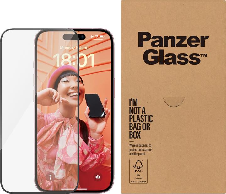 Immagine prodotto PanzerGlass Ultra-Wide Fit (1 Pezzo/i, Apple iPhone 15)