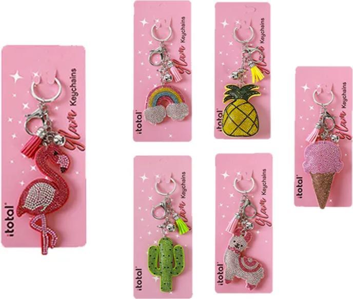 Produktbild Roost Schlüsselanhänger Strass XL1437 6 Motive (assortiert)