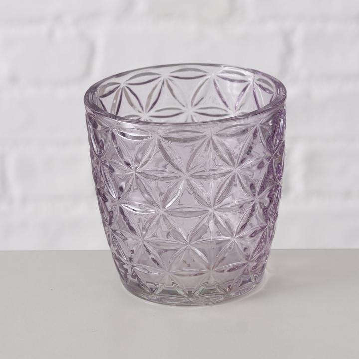 Image du produit Boltze Home Photophore Marilu 4 pièces, 7.5 cm, violet clair (1 x, 8 x 8 x 30 cm)