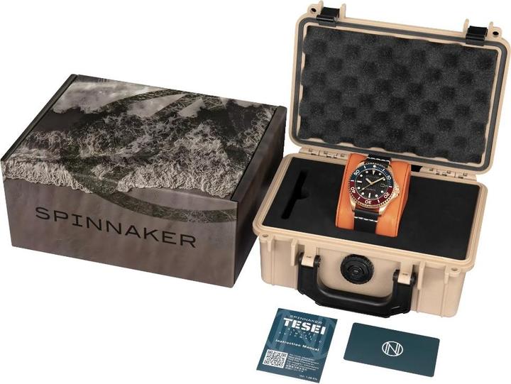 Actual product image Spinnaker SP-5060-08 Tesei Bronze Swiss (Diving watch, Rotating bezel left)