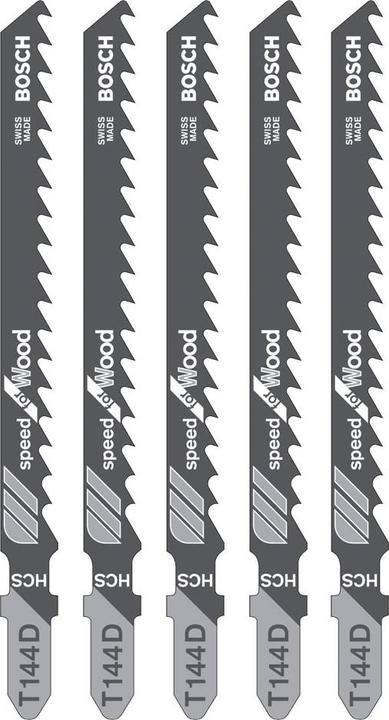 Actual product image Bosch Professional Zubehör Jigsaw blade T 144 D Speed for Wood, pack of 5