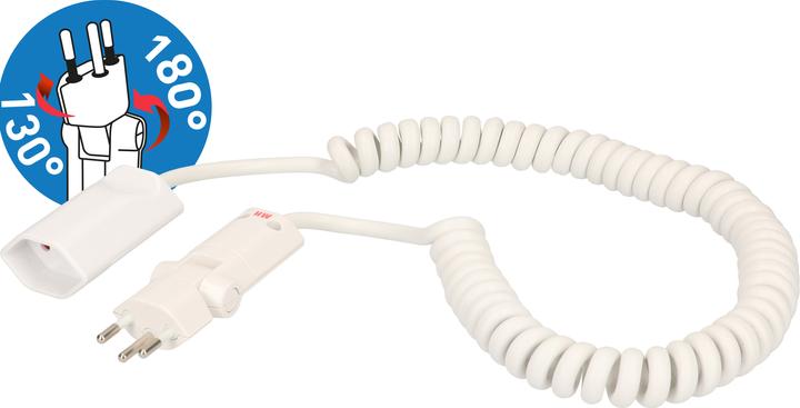 Actual product image Max Hauri Extension cable 4 m T13 - T12 ClipClap, white (4 m, Type 12, Type 13)