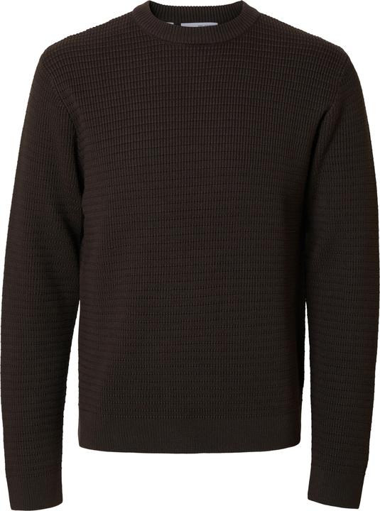 Selected Homme Texturierter Pullover mit Rundhalsausschnitt