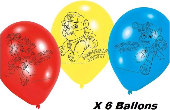Image du produit Paw Patrol Ballons Pat Patrouille (6 x)