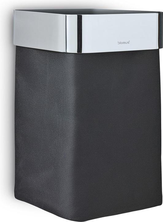 Produktbild Blomus NEXIO- Gästehandtuchkorb aus poliertem Edelstahl und Baumwoll-Stofftasche, Anthrazit, Beutel