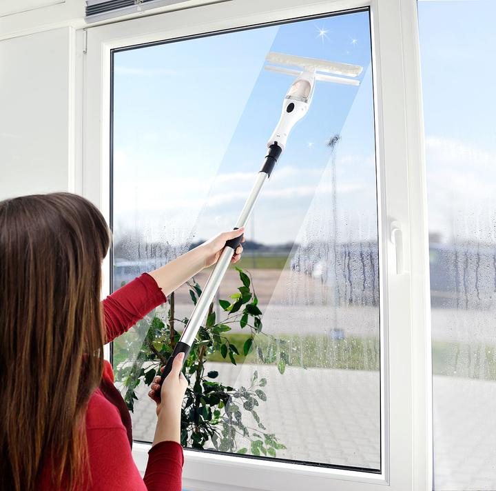 Immagine prodotto Sichler Set aspirapolvere per finestre a batteria con bacchetta telescopica e accessori