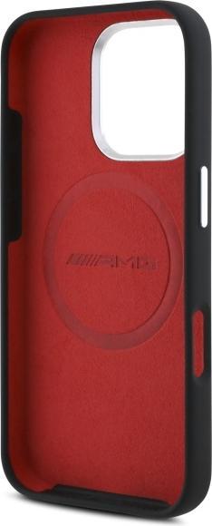 Immagine prodotto Mercedes AMG AMHMP16X24SSRRK Custodia rigida per iPhone 16 Pro Max 6,9" in silicone con grafica nera MagSafe (Apple iPhone 16 Pro Max)