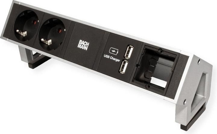 Actual product image Bachmann DESK2 - 2xSchuko, 1xUSB & (2 x, CEE 7/3, CEE 7/16, 0.20 m)