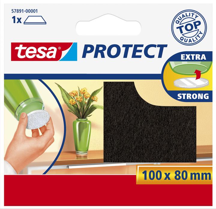 tesa PROTECT Filzgleiter rechteckig (Filzgleiter, 1 Stück)