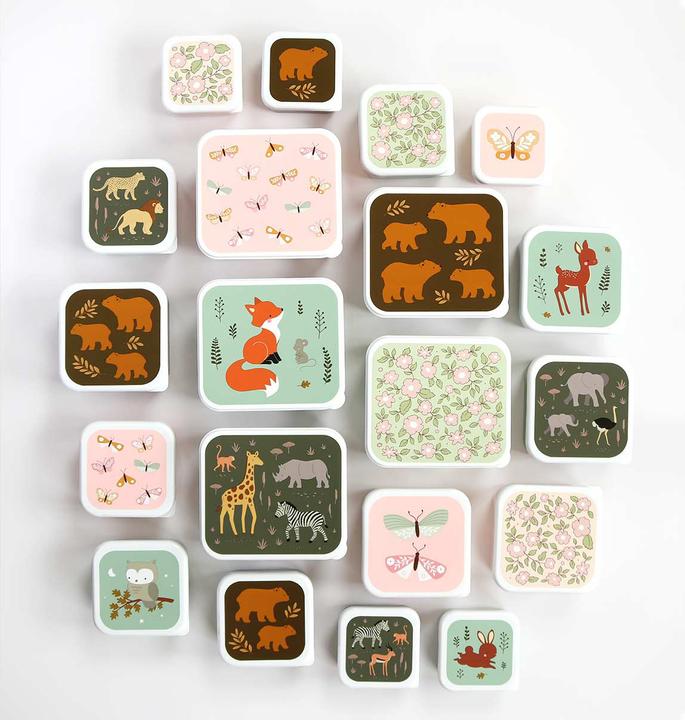 Produktbild A Little Lovely Company ALLC Lunch & snack box set SBSEBE43 Bears