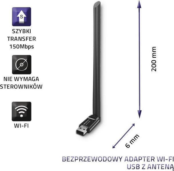 Immagine prodotto Qoltec 57001 Scheda di rete WLAN (USB)