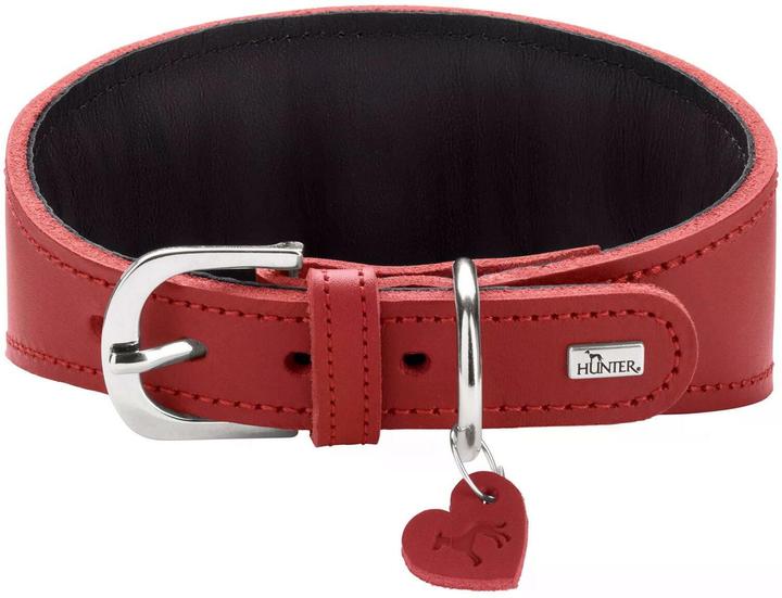 Image du produit Hunter Collier Lévrier Love 52/M, rouge/noir (M, Chien, Général)
