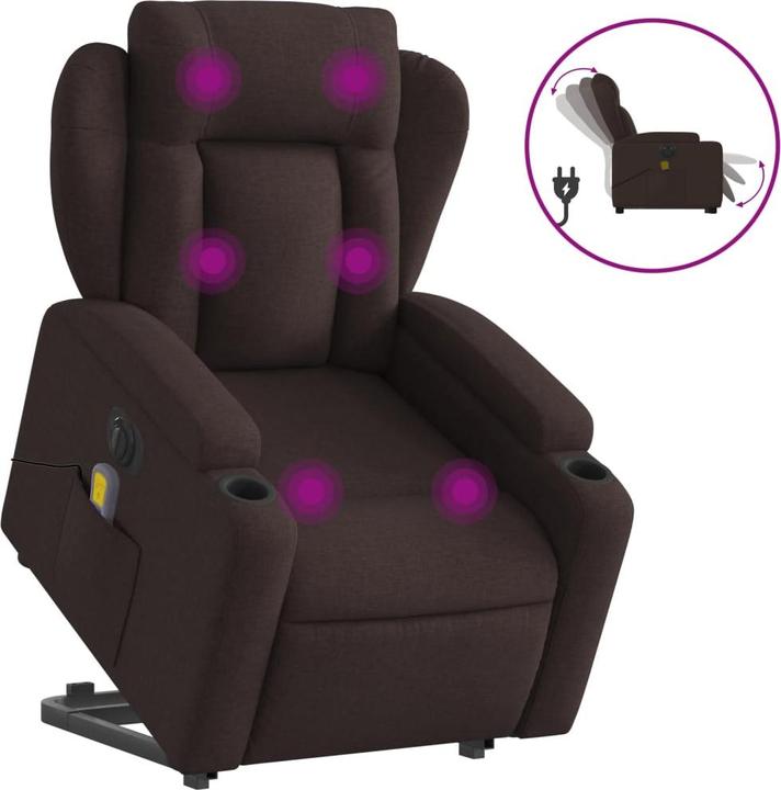 Produktbild VidaXL Elektrischer Massagesessel mit Aufstehhilfe Stoff