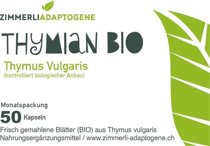 Image du produit Zimmerli Adaptogene Thym en gélules (BIO) 50 gélules (1 pièce(s), Capsules, 25 g)