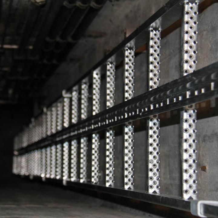 Actual product image Munk Hot-dip galvanised steel shaft ladder 300mm clear width 13 rungs (5 cm)