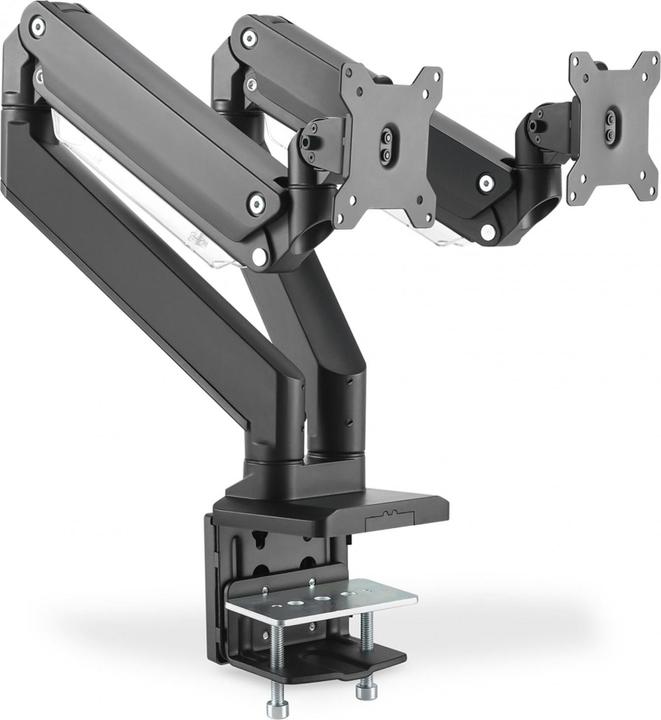 Immagine prodotto Digitus Assmann Electronic Dual Gas Spring Monitor Mount 2x 35 pollici 2x15kg max nero (Tavolo, 35")